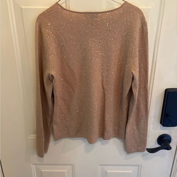 Peck & Peck Gold Crew Neck Merino Wool Sweater - Picture 4 of 5